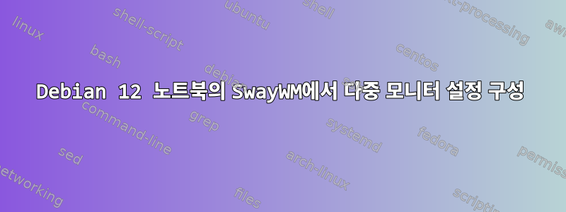 Debian 12 노트북의 SwayWM에서 다중 모니터 설정 구성