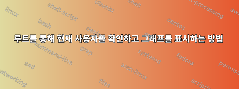 루트를 통해 현재 사용자를 확인하고 그래프를 표시하는 방법