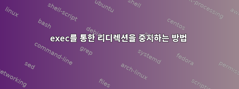 exec를 통한 리디렉션을 중지하는 방법