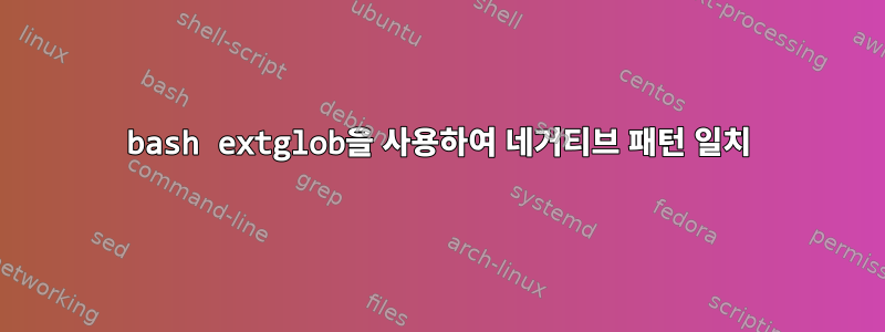 bash extglob을 사용하여 네거티브 패턴 일치