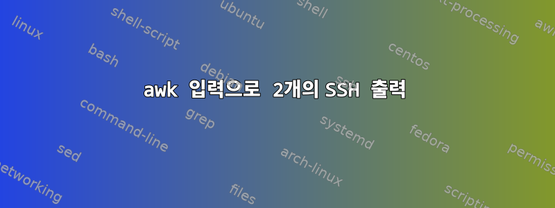 awk 입력으로 2개의 SSH 출력