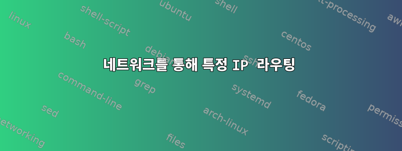 네트워크를 통해 특정 IP 라우팅