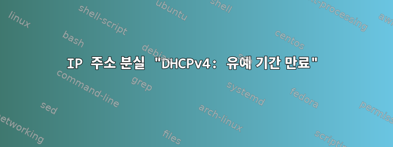 IP 주소 분실 "DHCPv4: 유예 기간 만료"