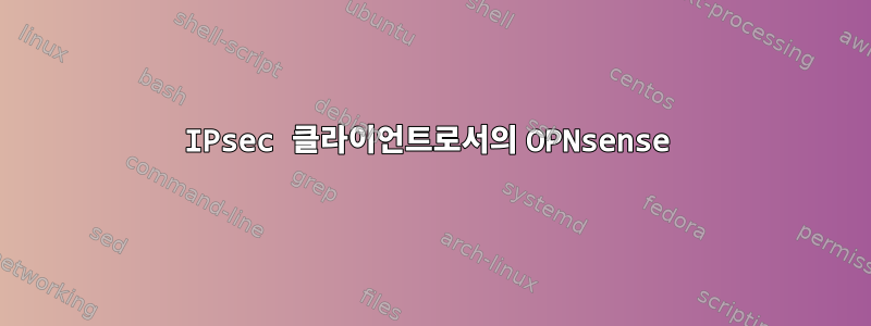 IPsec 클라이언트로서의 OPNsense