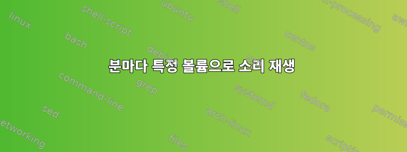 15분마다 특정 볼륨으로 소리 재생