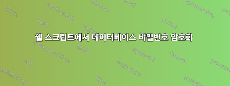 쉘 스크립트에서 데이터베이스 비밀번호 암호화