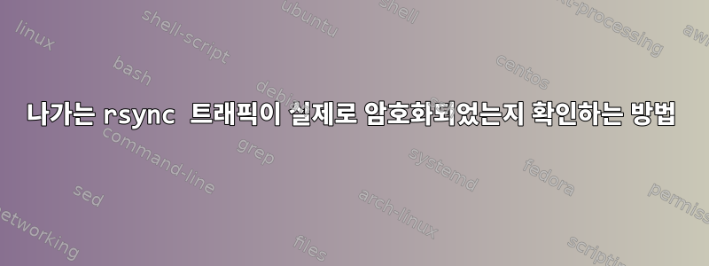 나가는 rsync 트래픽이 실제로 암호화되었는지 확인하는 방법