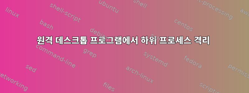 원격 데스크톱 프로그램에서 하위 프로세스 격리