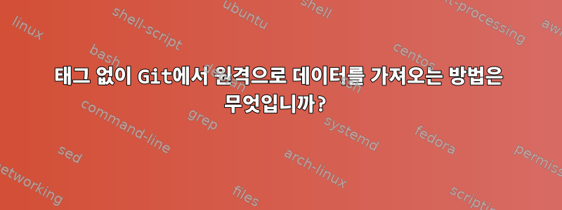 태그 없이 Git에서 원격으로 데이터를 가져오는 방법은 무엇입니까?