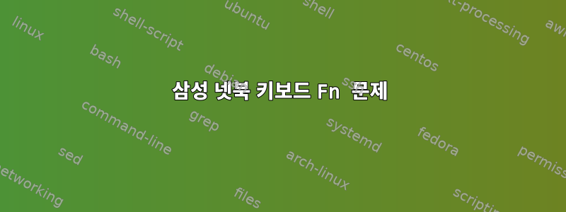 삼성 넷북 키보드 Fn 문제