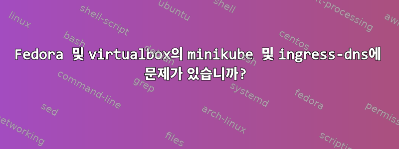 Fedora 및 virtualbox의 minikube 및 ingress-dns에 문제가 있습니까?