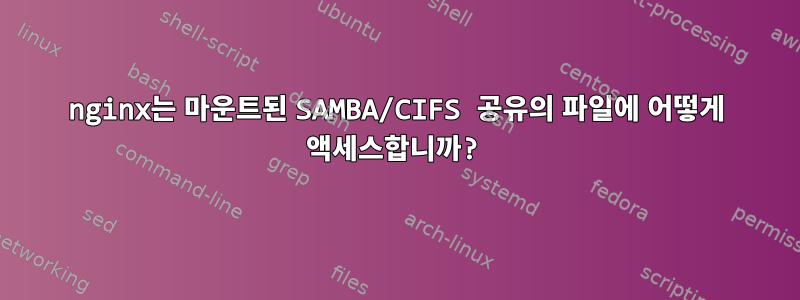 nginx는 마운트된 SAMBA/CIFS 공유의 파일에 어떻게 액세스합니까?