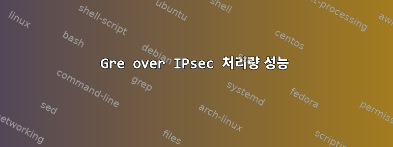 Gre over IPsec 처리량 성능