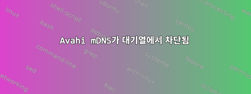 Avahi mDNS가 대기열에서 차단됨