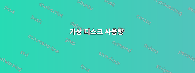 가상 디스크 사용량