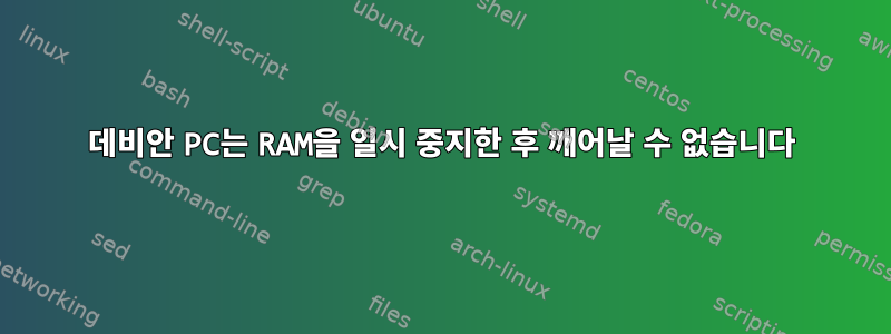 데비안 PC는 RAM을 일시 중지한 후 깨어날 수 없습니다