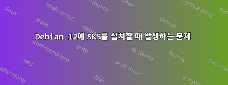 Debian 12에 SKS를 설치할 때 발생하는 문제