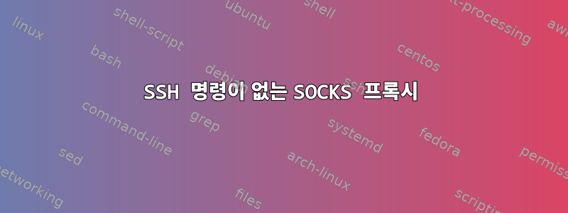 SSH 명령이 없는 SOCKS 프록시