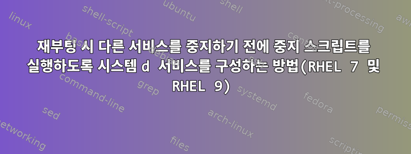 재부팅 시 다른 서비스를 중지하기 전에 중지 스크립트를 실행하도록 시스템 d 서비스를 구성하는 방법(RHEL 7 및 RHEL 9)