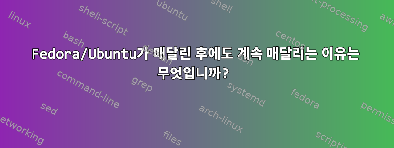 Fedora/Ubuntu가 매달린 후에도 계속 매달리는 이유는 무엇입니까?