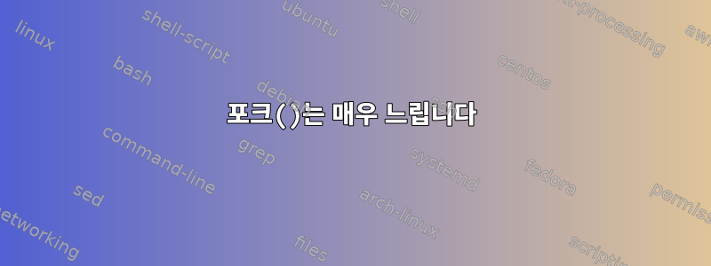 포크()는 매우 느립니다