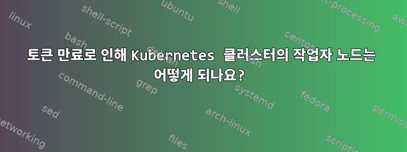 토큰 만료로 인해 Kubernetes 클러스터의 작업자 노드는 어떻게 되나요?