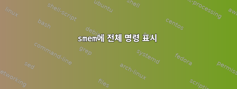 smem에 전체 명령 표시