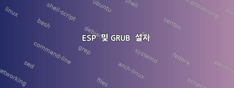 ESP 및 GRUB 설치