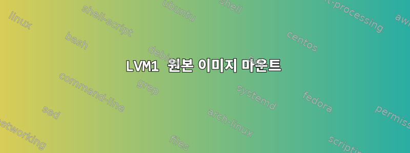 LVM1 원본 이미지 마운트