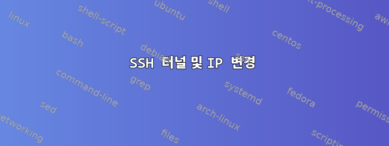 SSH 터널 및 IP 변경