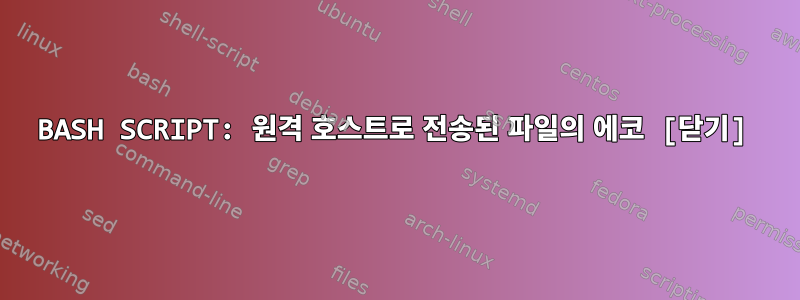 BASH SCRIPT: 원격 호스트로 전송된 파일의 에코 [닫기]