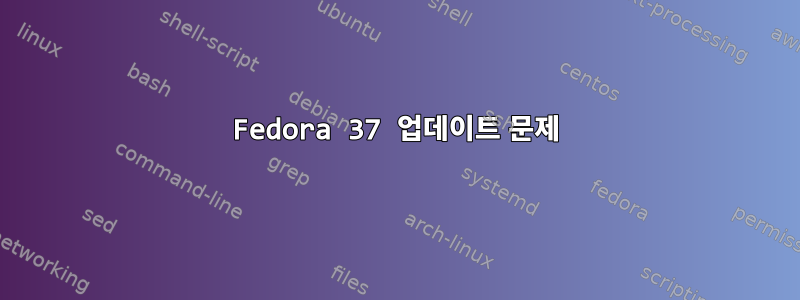 Fedora 37 업데이트 문제