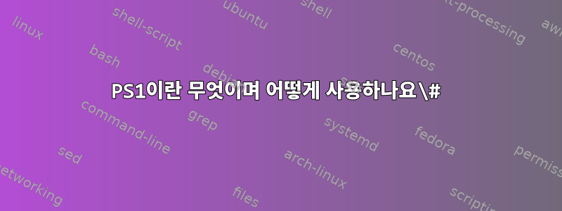 PS1이란 무엇이며 어떻게 사용하나요\#