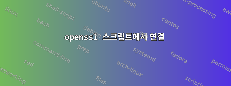 openssl 스크립트에서 연결