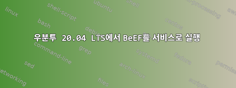 우분투 20.04 LTS에서 BeEF를 서비스로 실행