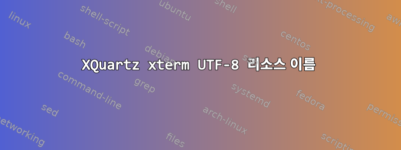 XQuartz xterm UTF-8 리소스 이름