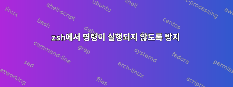 zsh에서 명령이 실행되지 않도록 방지