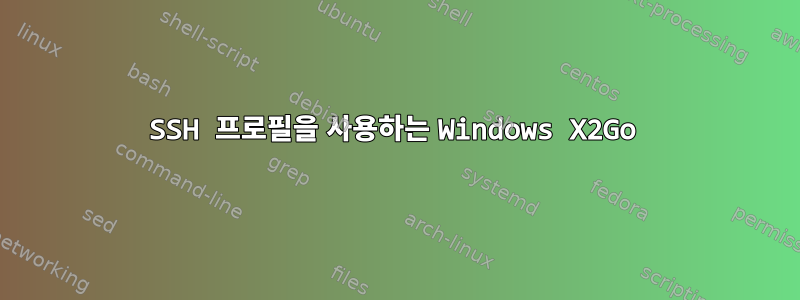 SSH 프로필을 사용하는 Windows X2Go