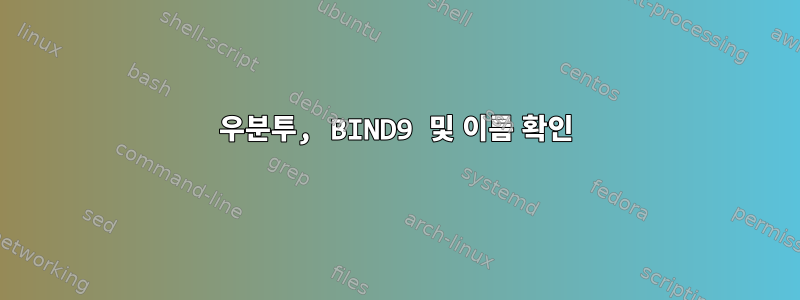 우분투, BIND9 및 이름 확인