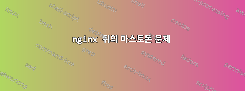 nginx 뒤의 마스토돈 문제