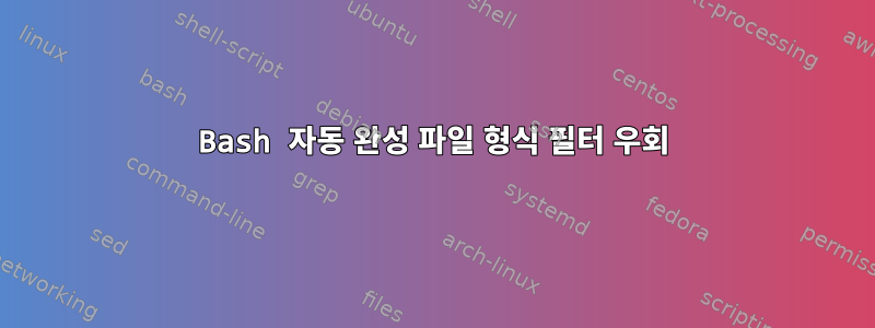 Bash 자동 완성 파일 형식 필터 우회