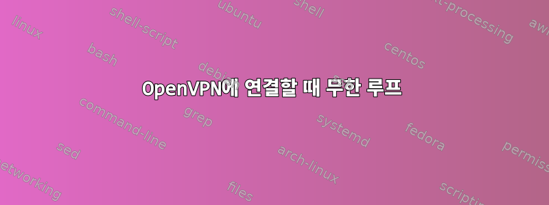 OpenVPN에 연결할 때 무한 루프