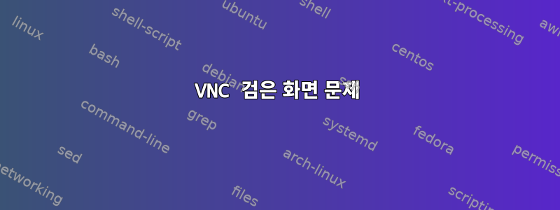 VNC 검은 화면 문제