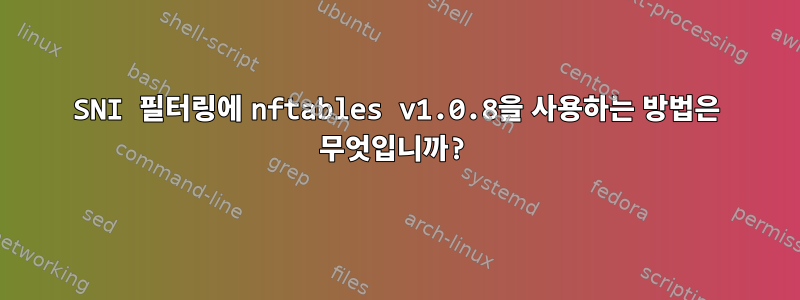 SNI 필터링에 nftables v1.0.8을 사용하는 방법은 무엇입니까?