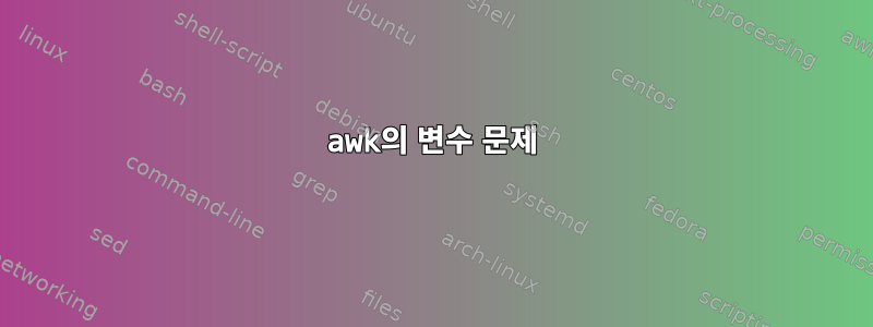 awk의 변수 문제