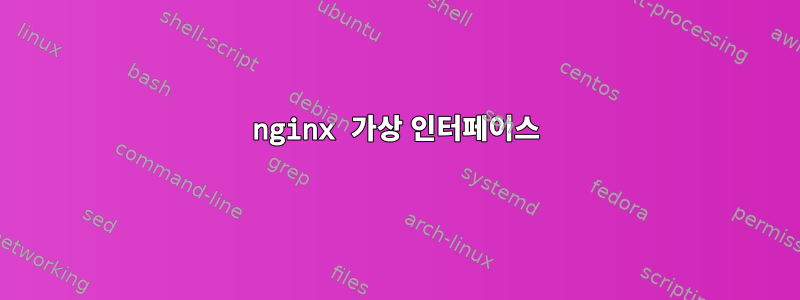 nginx 가상 인터페이스