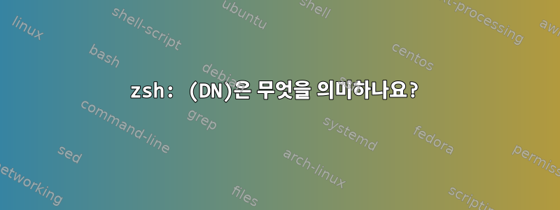 zsh: (DN)은 무엇을 의미하나요?