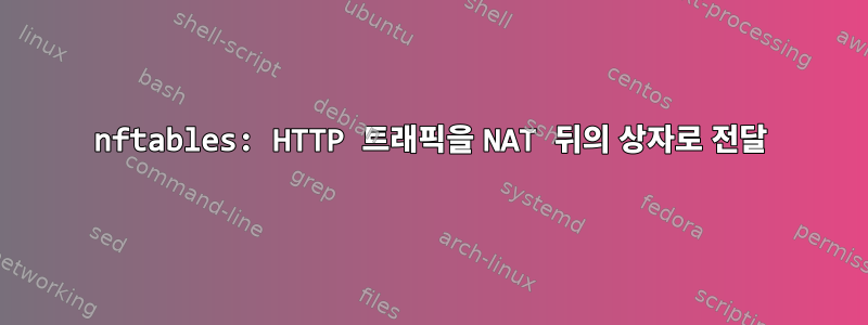 nftables: HTTP 트래픽을 NAT 뒤의 상자로 전달