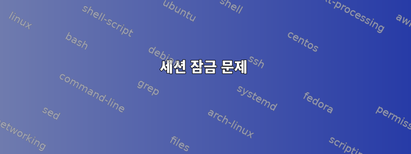 세션 잠금 문제