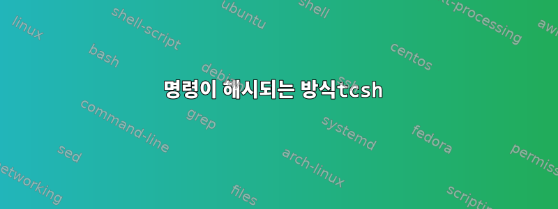 명령이 해시되는 방식tcsh